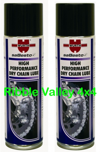 2 X WURTH HIGH PERFORMANCE DRY BRAKE CHAIN LUBRICANT 500ml TOP QUALITY LUBRICANT